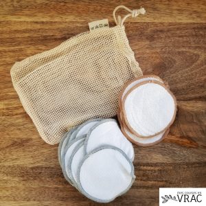 16 Disques démaquillants en bambou